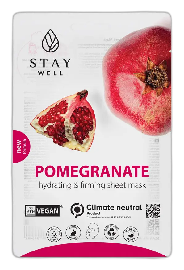 Stay Well Climate Neutral Face Mask Pomegranate