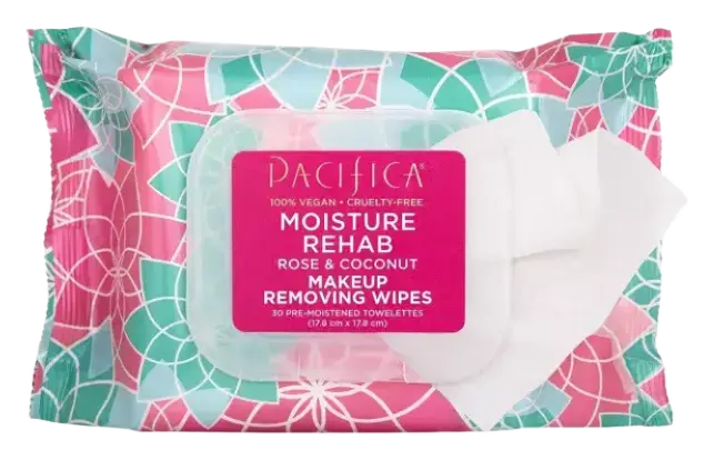 Pacifica Moisture Rehab Makeup Removing Wipes - Rose & Coconut