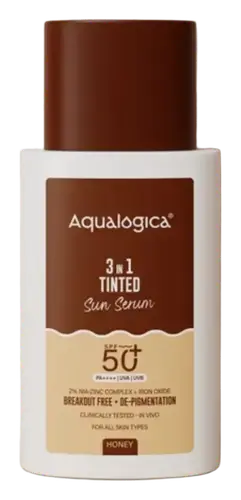 Aqualogica 3-In-1 Tinted Sun Serum SPF 50+ Honey