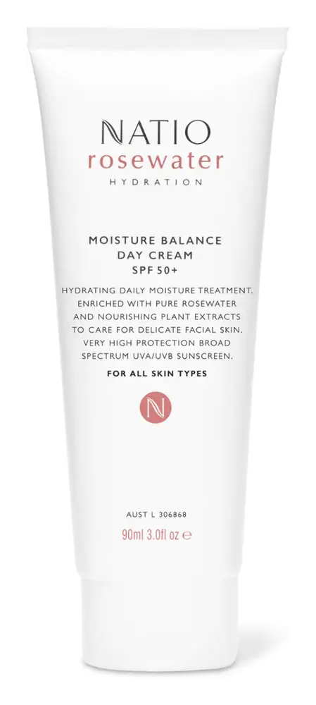 Natio Rosewater Hydration Moisture Balance Day Cream SPF 50+