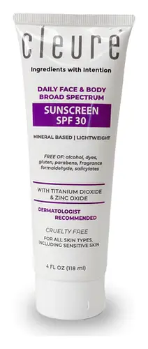 Cleure Zinc Oxide Mineral Sunscreen SPF 30