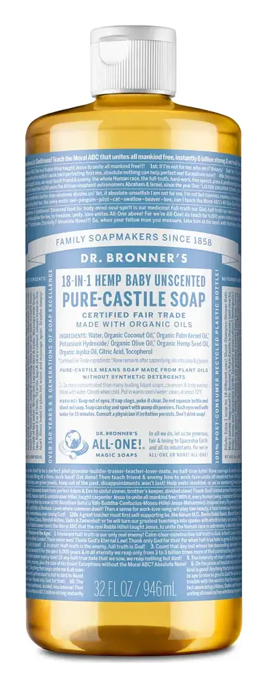 Dr. Bronner's Pure-Castile Liquid Soap Unscented
