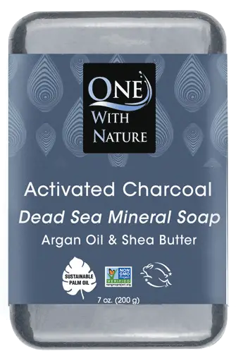 One With Nature Dead Sea Mineral Soap Activated Charcoal