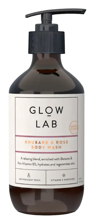 Glow Lab Rhubarb and Rose Body Wash
