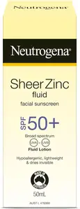 Neutrogena Sheer Zinc Fluid Facial Sunscreen SPF 50+