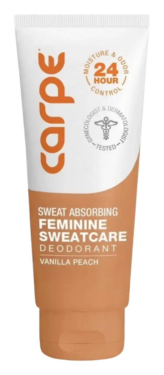 Carpe Sweat Absorbing Feminine Sweatcare Deodorant Vanilla Peach