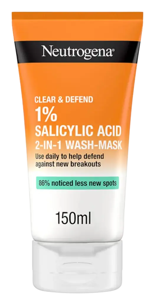 Neutrogena Clear & Defend 1% Salicylic Acid 2-In-1 Wash Mask Sweden