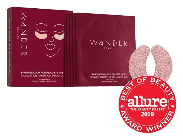 Wander Beauty Baggage Claim Eye Masks Rose Gold