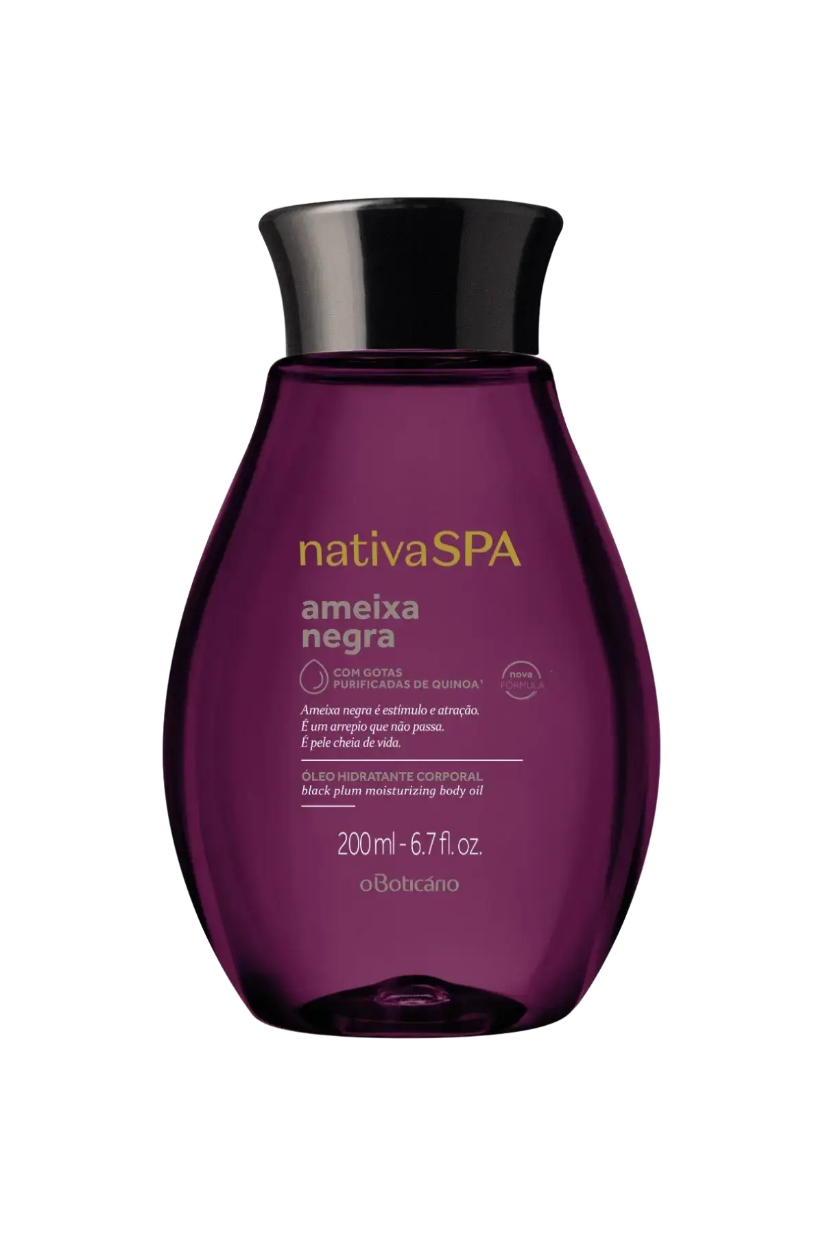 O Boticário Nativa Spa Moisturizing Body Oil Black Plum