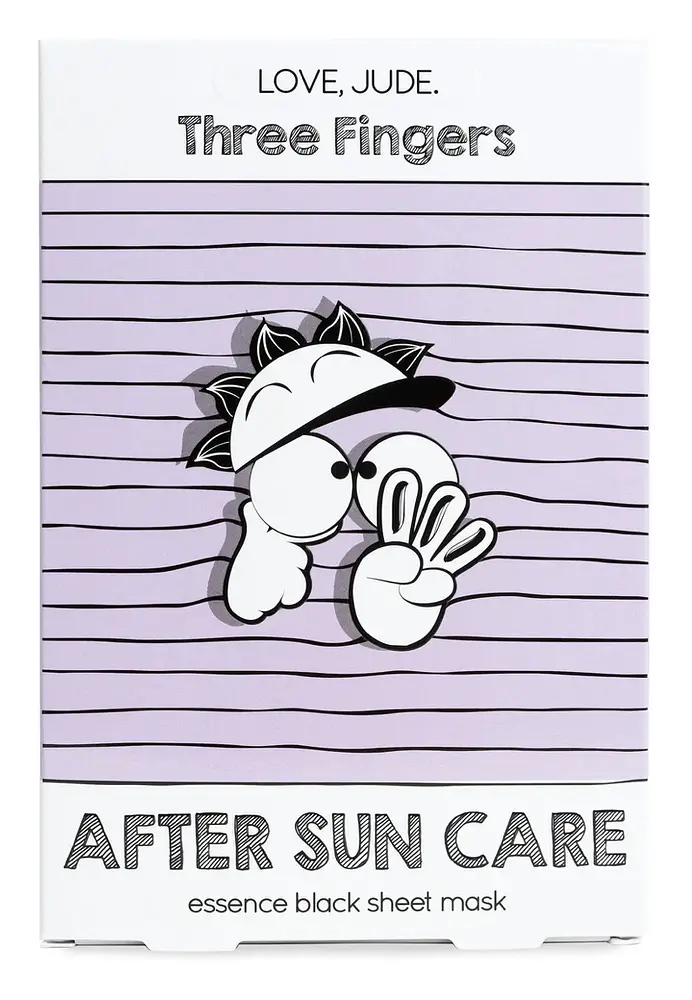 Love, Jude Three Fingers After Sun Care Essence Black Sheet Mask