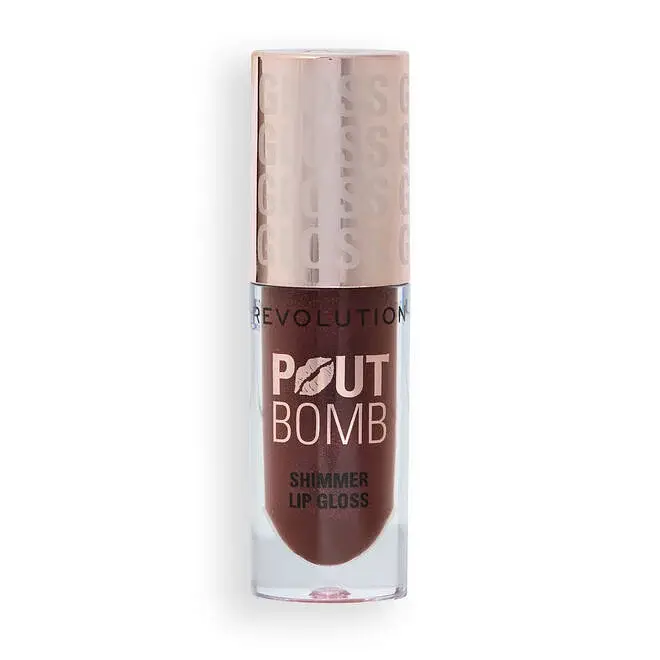 Revolution Beauty Pout Bomb Shimmer Lip Gloss Chocolate Sparkle