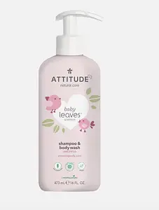 ATTITUDE baby leaves 2-in-1 Shampoo & Body Wash, Fragrance Free