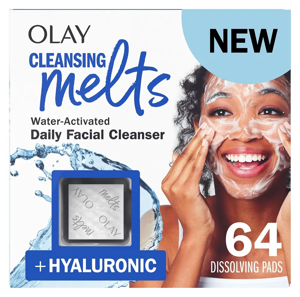 Olay Face Cleansing Melts Water-Activated Daily Facial Cleanser +Hyaluronic Acid