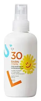 Hjärtats Solspray Barn SPF30 Oparfymerad