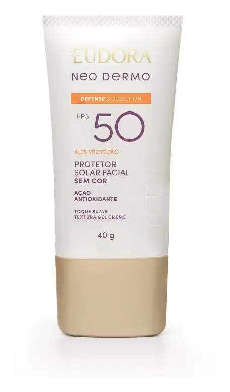 Eudora Neo Dermo Protetor Solar Facial Sem Cor SPF 50