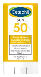 Cetaphil Sheer Mineral Sunscreen Stick Broad Spectrum SPF 50