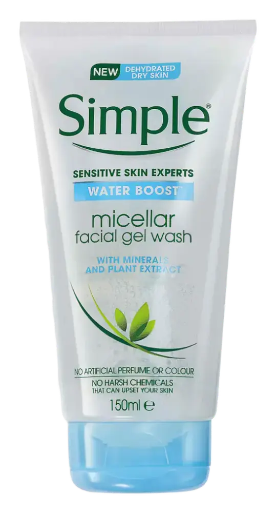 Simple Skincare Water Boost Micellar Cleansing Facial Gel Wash Singapore