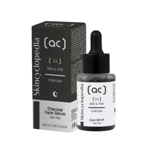 Skincyclopedia 5% AHA & PHA Charcoal Mild Peeling Face Serum