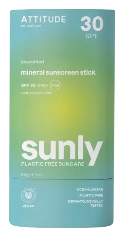 ATTITUDE Sunly Sunscreen Stick SPF 30 Unscented