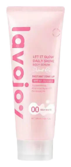 Lavojoy Let It Glow Daily Shine Body Serum Delicate Rose SPF 50 00 Silk White