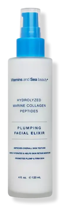 Vitamins and Sea beauty Hydrolyzed Marine Collagen Peptides Plumping Facial Elixir