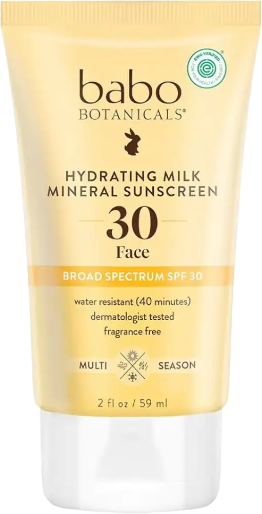 babo botanicals Hydrating Milk Mineral Face Sunscreen SPF 30