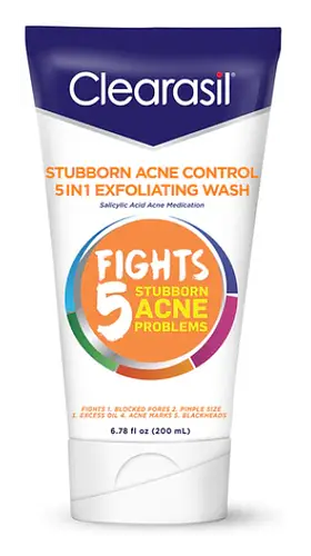 Clearasil Stubborn Acne Exfoliating Acne Face Wash