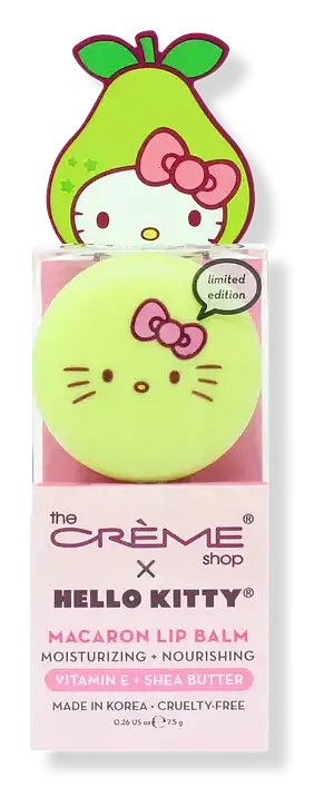 The Creme Shop Hello Kitty Macaron Lip Balm Juicy Pear