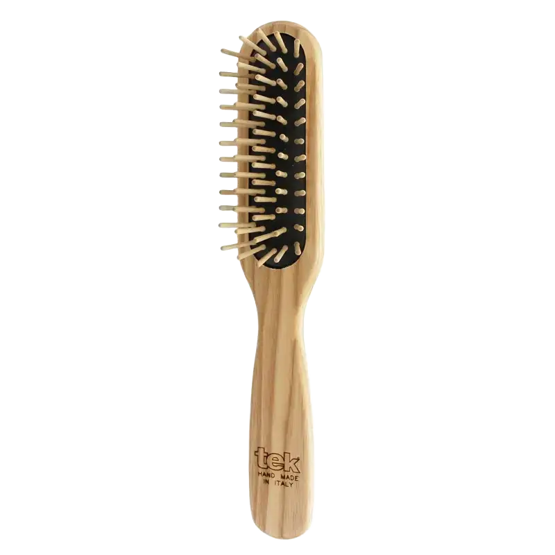 Tek Small Paddle Brush With Short Bristles In Hornbeam Wood
