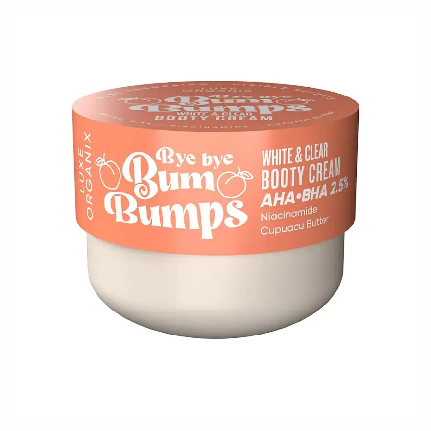 Luxe Organix Bye Bye Bum Bumps Booty Cream White & Clear