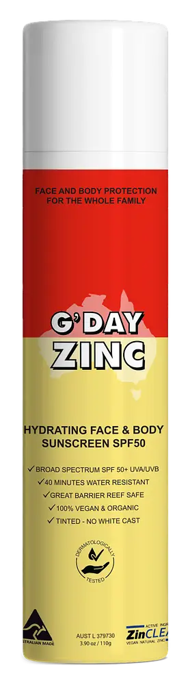 G'Day Zinc Hydrating Face & Body Sunscreen SPF 50