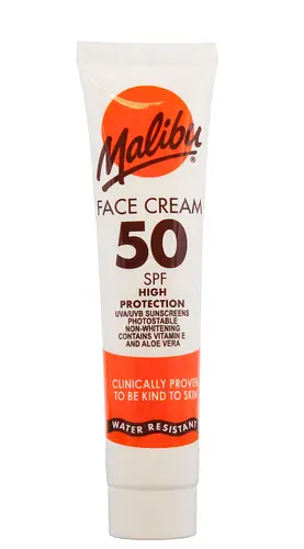 Malibu Sun Face Cream High Protection Sunscreen SPF 50