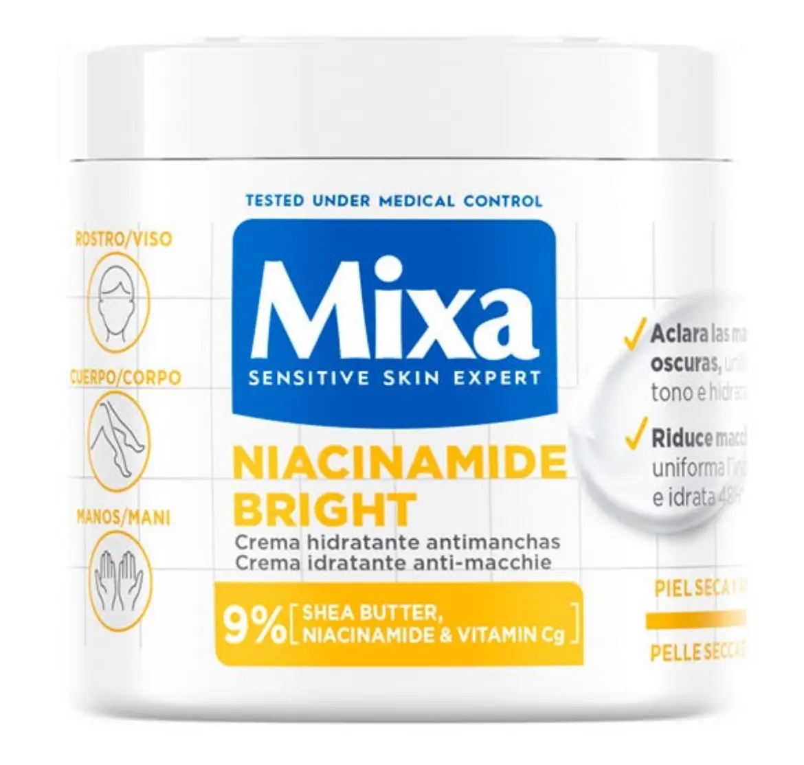 Mixa Niacinamide Bright Crema Hidratante Antimanchas Spain