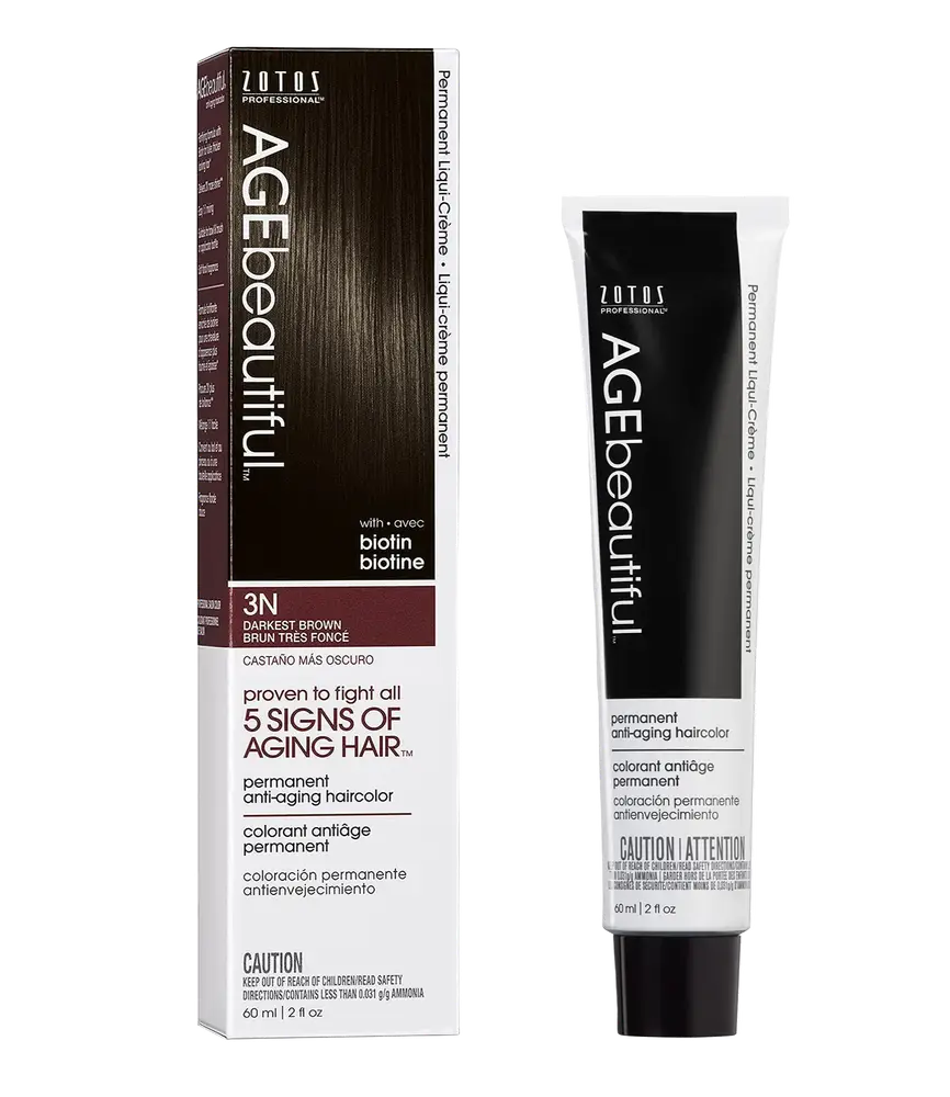 Agebeautiful Permanent Liqui-Creme Hair Color 3N Darkest Brown