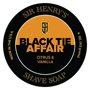 Sir Henry's Shave Soap Black Tie Affair Citrus & Vanilla