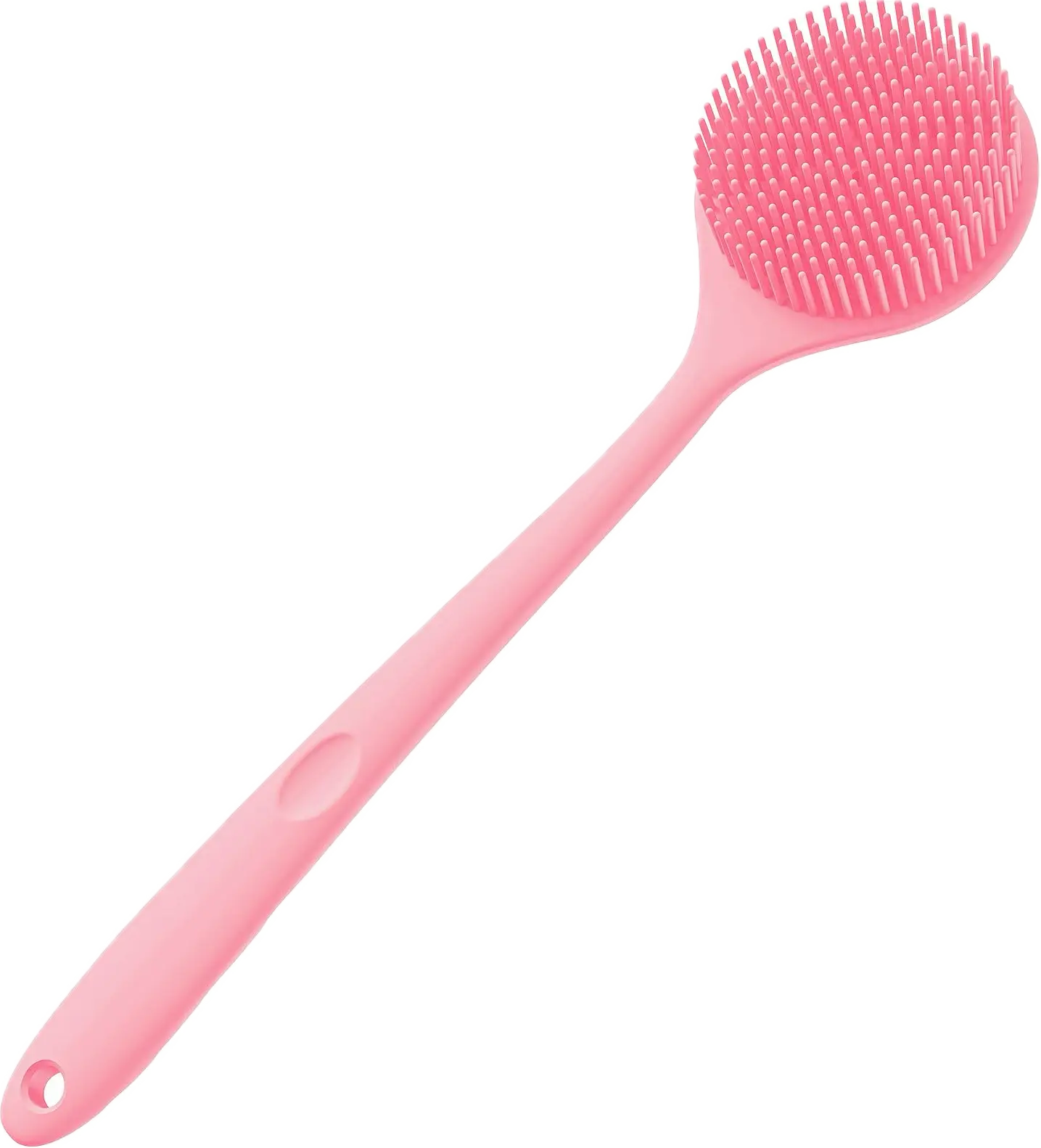 Manmihealth Thin Bristles Silicone Back Scrubber Pink