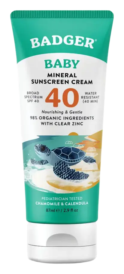 Badger Baby Mineral Sunscreen Cream SPF 40 Chamomile & Calendula