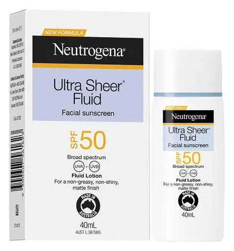 Neutrogena Ultra Sheer Fluid Facial Sunscreen SPF 50 Australia