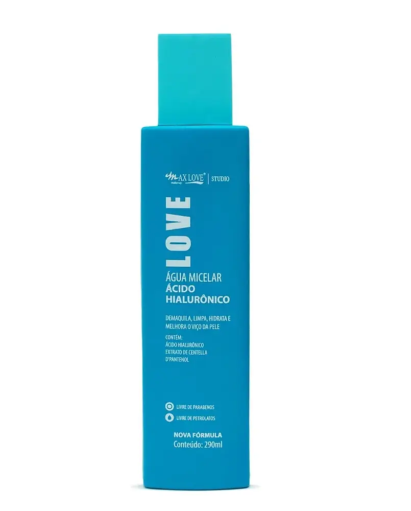 Max Love Make Up Água Micelar Ácido Hialurônico