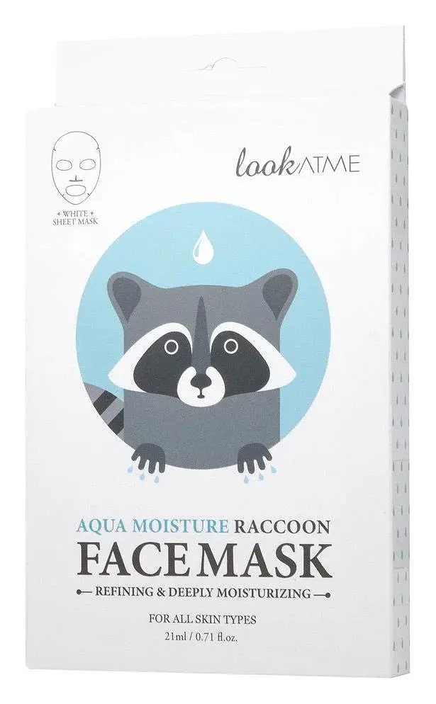 lookATME Face Mask Aqua Moisture Raccoon