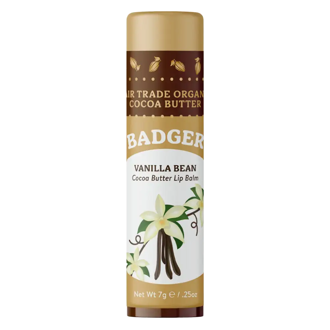 Badger Cocoa Butter Lip Balm Vanilla Bean