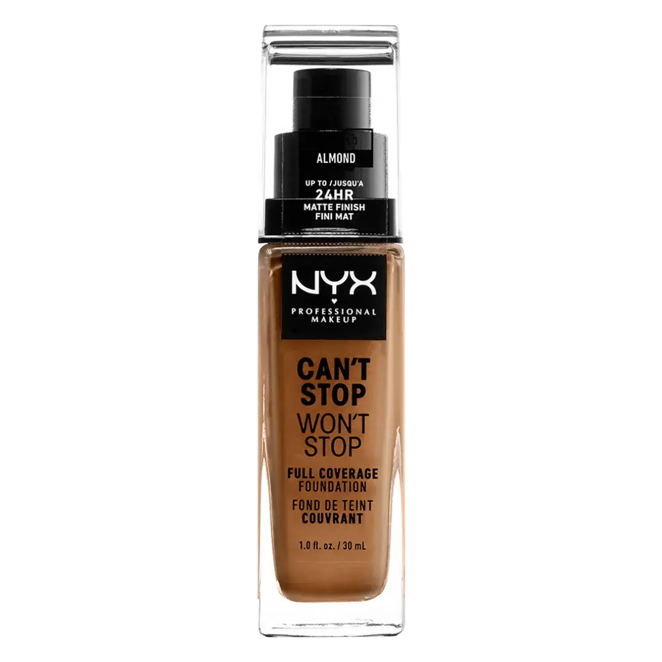 NYX Cosmetics Can't Stop Won't Stop Full Coverage Foundation 15.3 Almond
