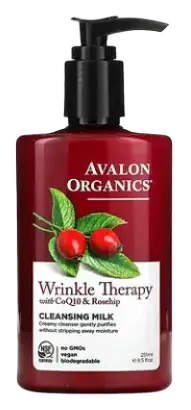 Avalon Organics Wrinkle Therapy with CoQ10 & Rosehip Cleansing Milk