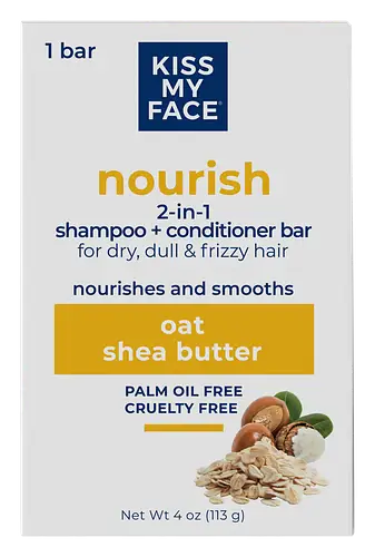 Kiss My Face 2-In-1 Shampoo + Conditioner Bar Nourish