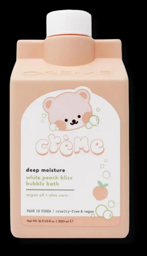 The Creme Shop Boba Bears Deep Moisture Bubble Bath White Peach Bliss