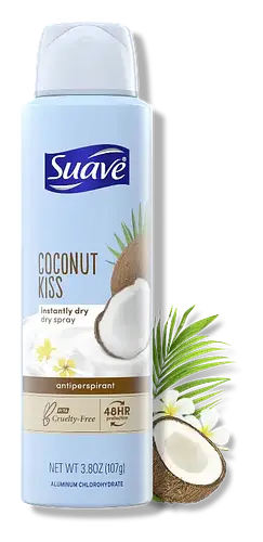 Suave Dry Spray Antiperspirant Deodorant Coconut Kiss