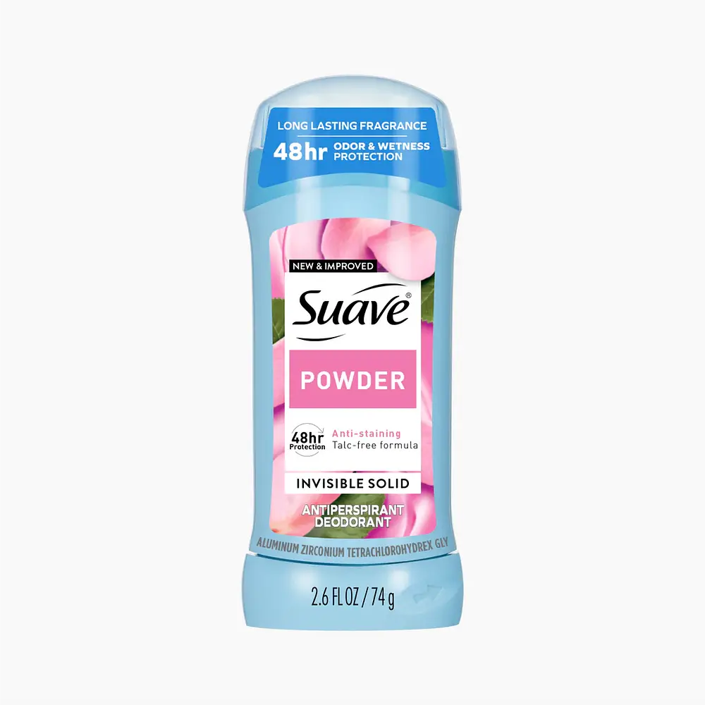 Suave Invisible Solid Deodorant Stick Powder