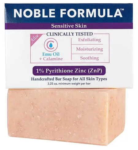 Noble Formula 1% Pyrithione Zinc (ZnP) Bar Soap Emu & Calamine