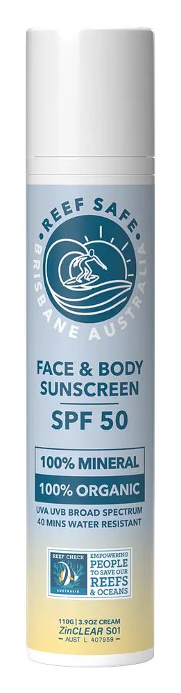 Reef Safe Zinc Face & Body Sunscreen SPF 50 Clear