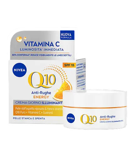 Nivea Q10 Anti-Wrinkle Energy Illuminating Day Cream SPF15 Italy